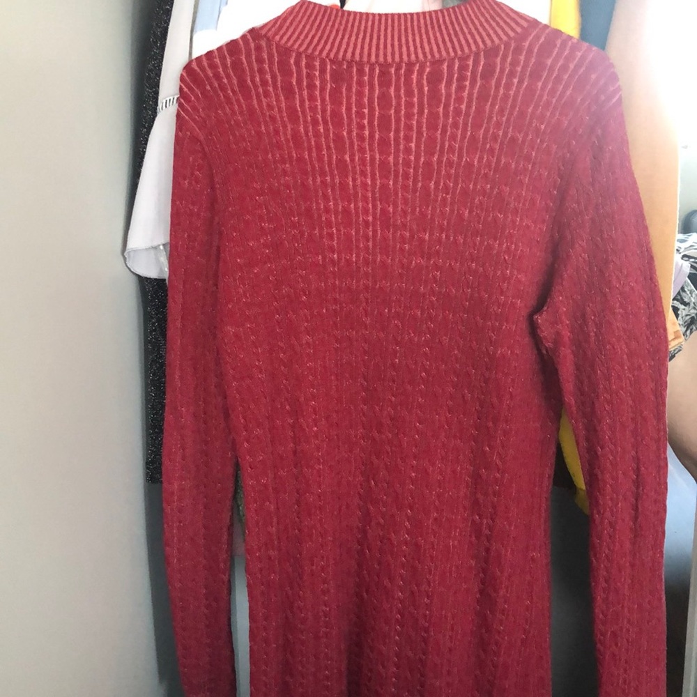 Red knitted dress